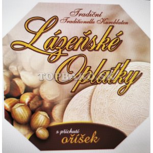 Kúpeľné oplátky orieškové 180g - natierané